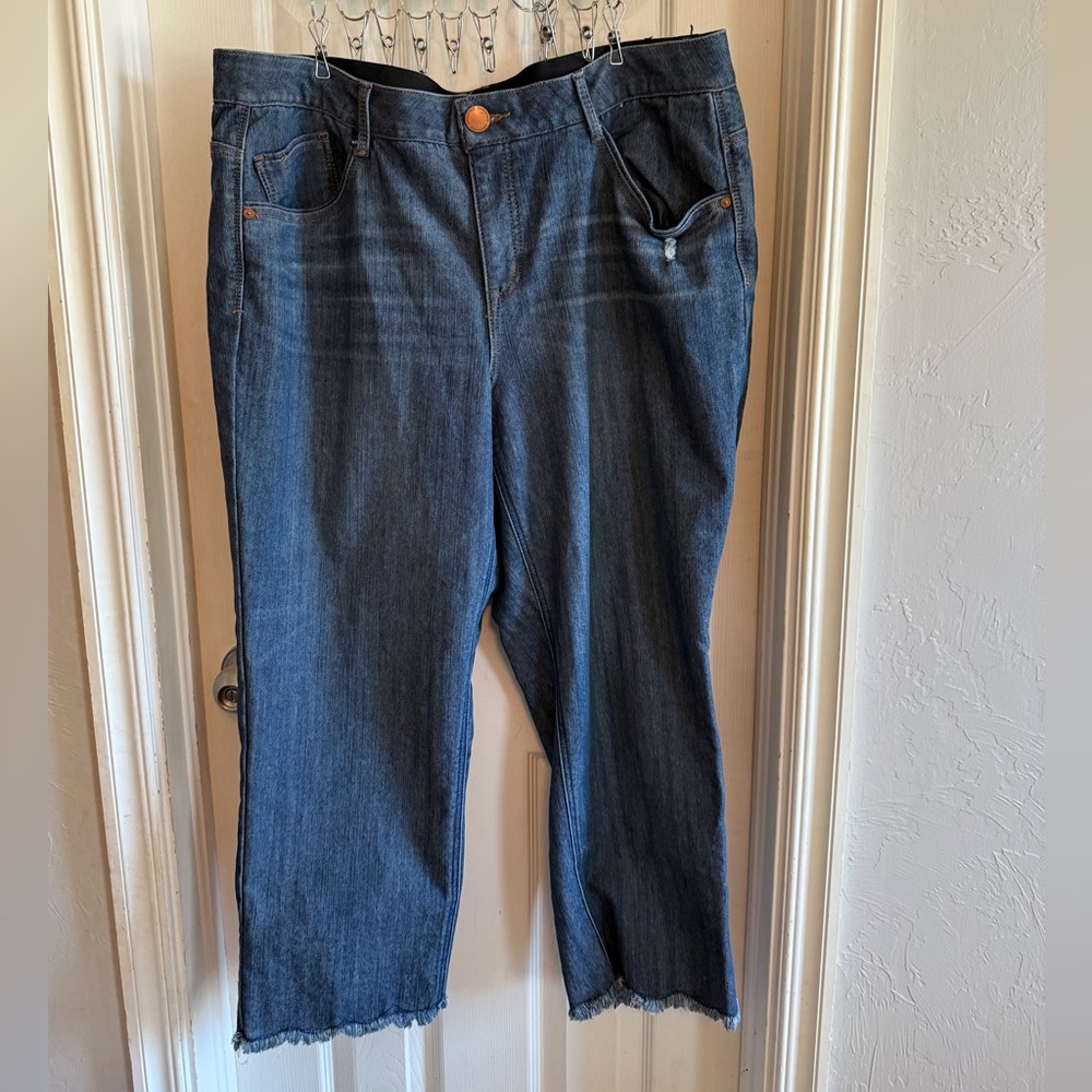 Democracy Dark Blue Straight Leg Jeans